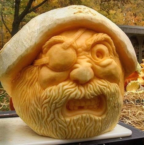 3D pirate pumpkin