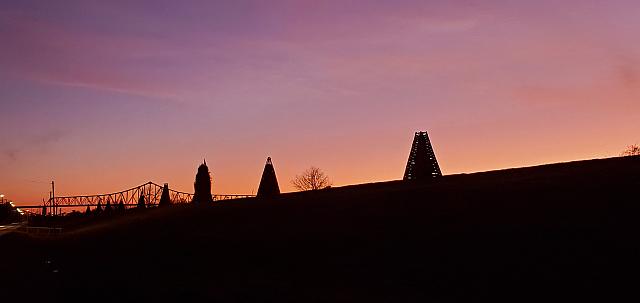 bonfires silhouette