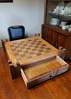 Isaiahs Chess Board w-drawer open
