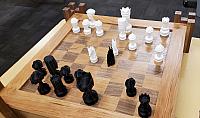 Isaiahs board with pieces