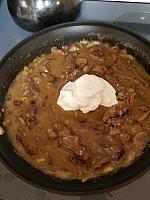 finsih with sour cream